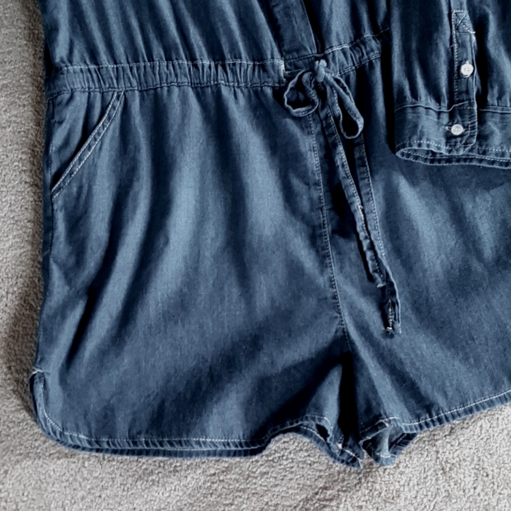 Denim Romper - Picture 7 of 8